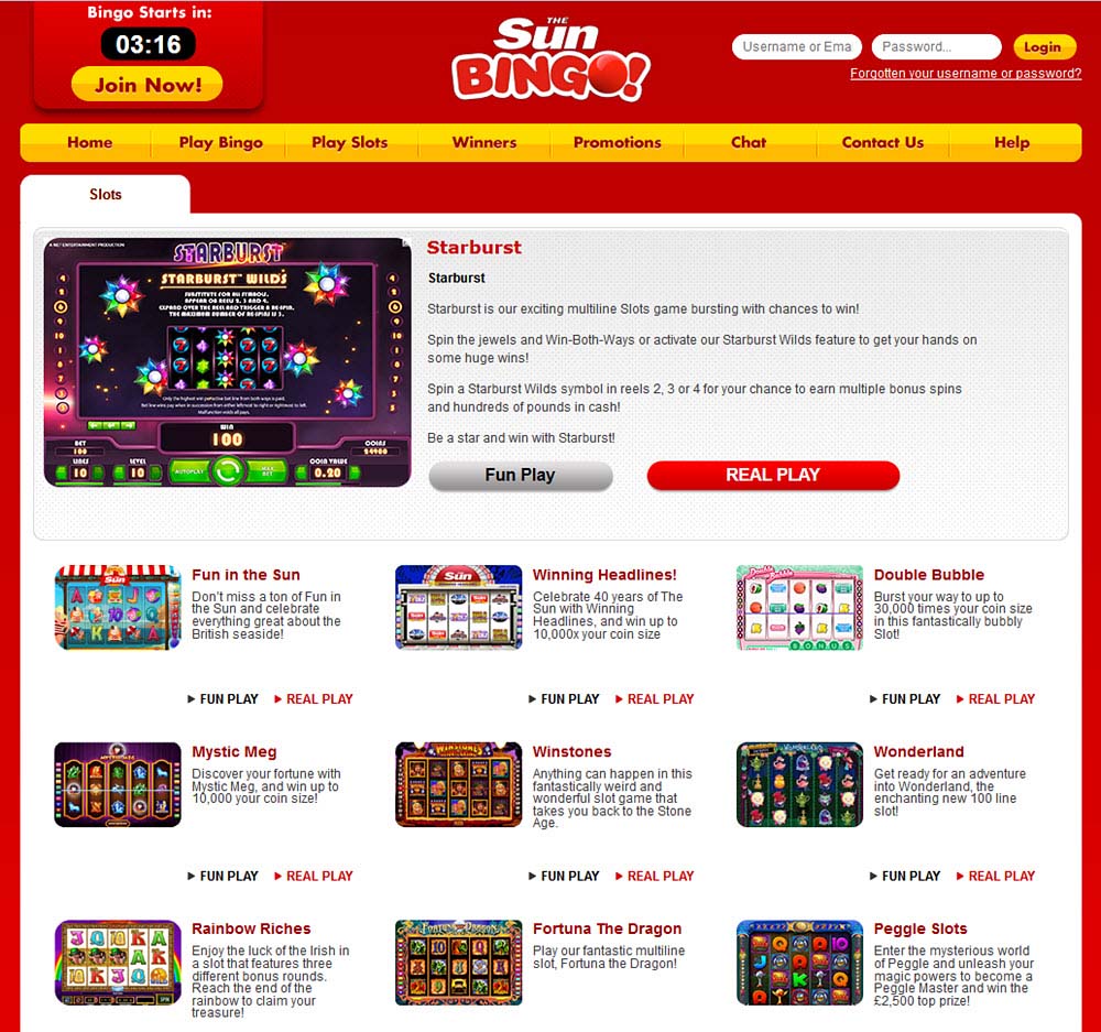 Sun Offers Some of the Most Popular Bingo Slots